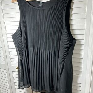 Torrid Black Pleated Tank Top Size 1
